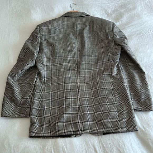 100% Cashmere plaid Blazer Jacket - Picture 6 of 9